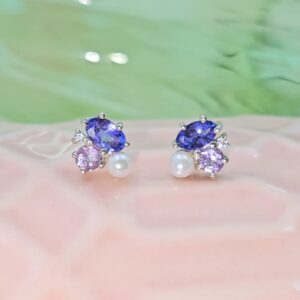 Aretes Lula Morado * Plata