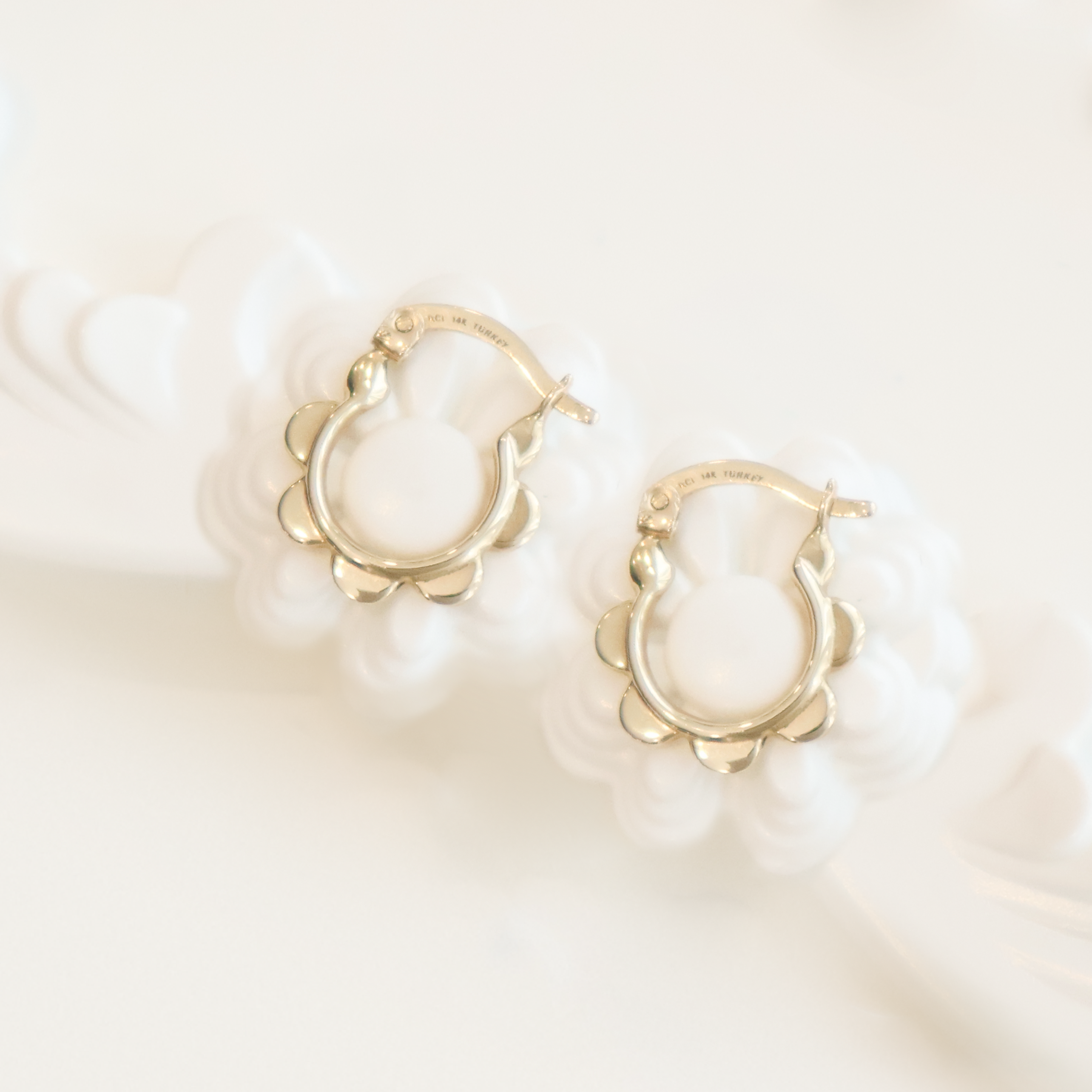 Arracadas Corte Flor * Oro Amarillo 14k