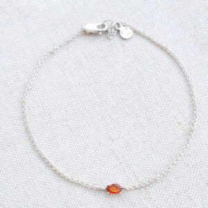 Pulsera Alexa de Zafiro Naranja * Plata