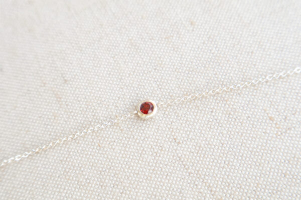 Pulsera Olivia de Granate * Plata