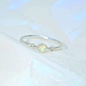 Anillo Yuca Ópalo * Plata Talla 6.5