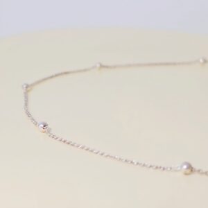 Collar Cadena Dots * Plata