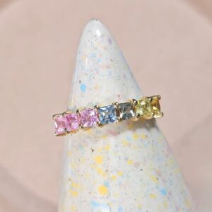 Media Churumbela Erika Arcoíris Pastel * Oro Amarillo Talla 6.75