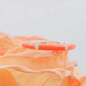 Anillo Loop Mandarina Peridoto * Plata Talla 7