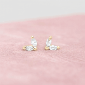 Aretes Hoja de Diamantes