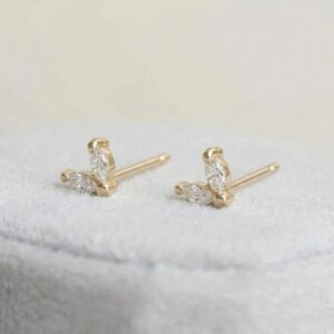 Aretes Hoja de Diamantes