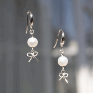Aretes Moño Perla
