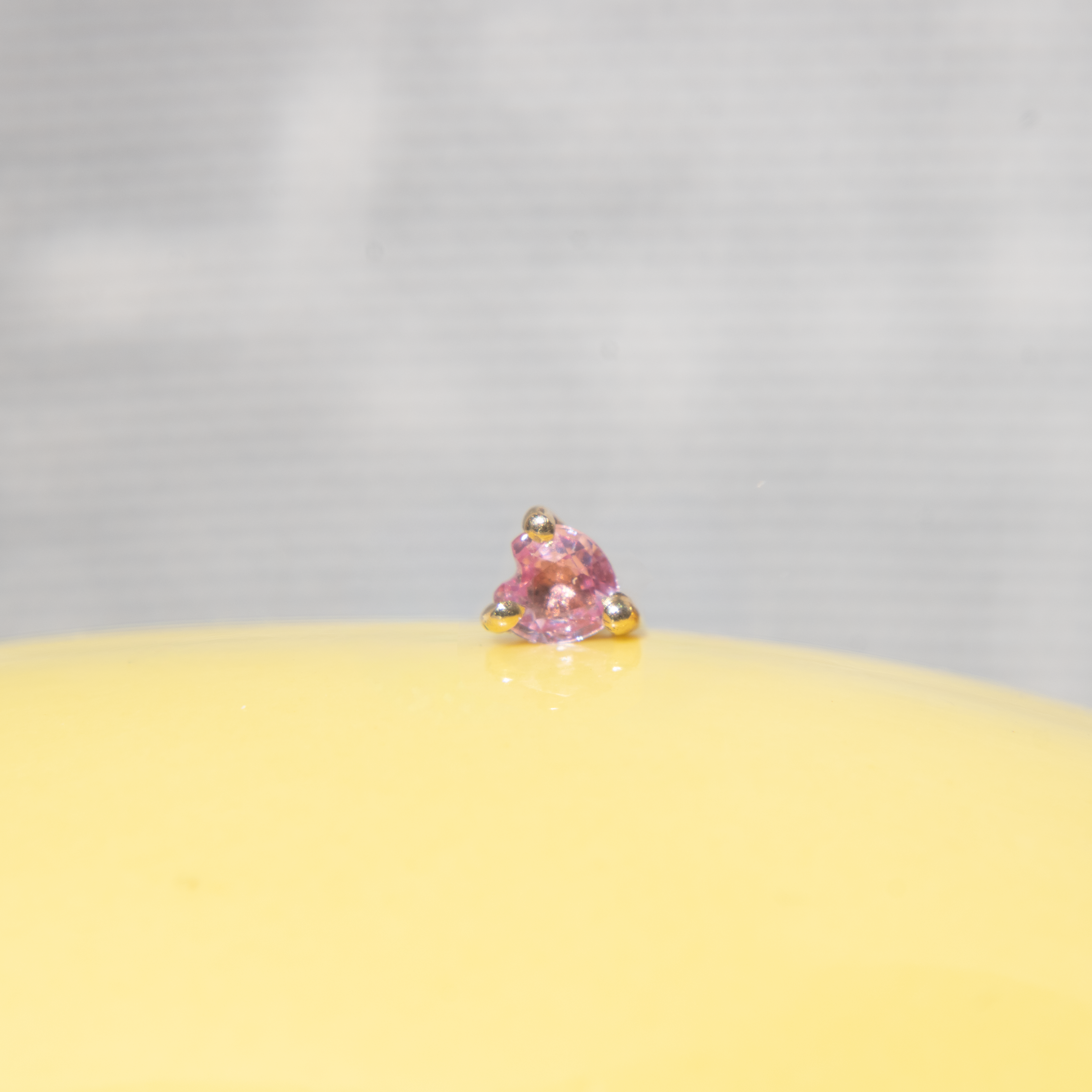 Piercing Cachito Zafiro Rosa * Oro Amarillo 14k