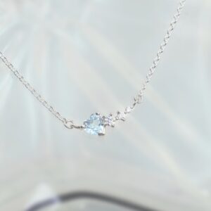 Collar Corazón Fugaz Topacio * Plata