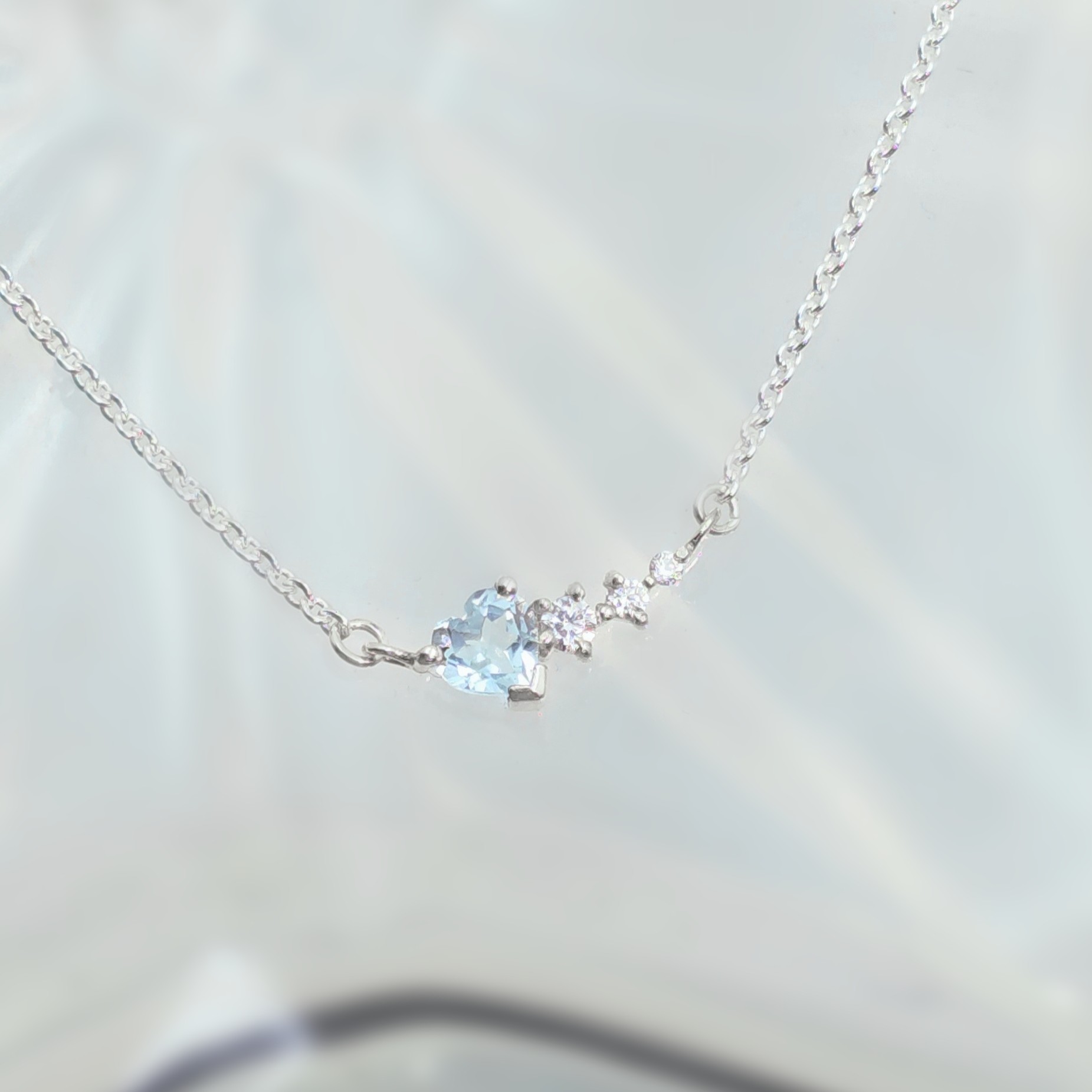 Collar Corazón Fugaz Topacio * Plata