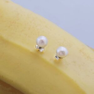 Aretes Perla * Plata