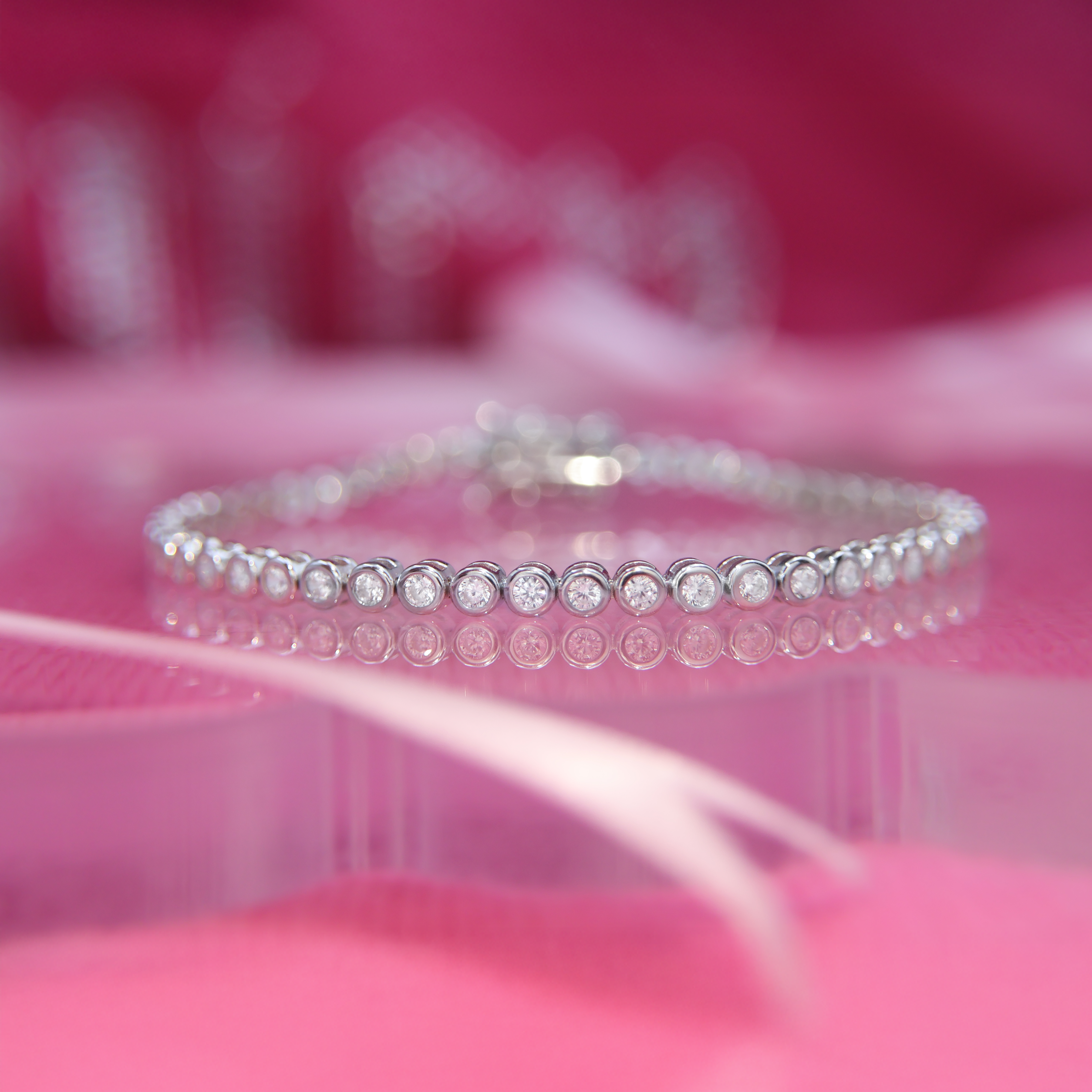 Pulsera Chai con Circonias * Plata