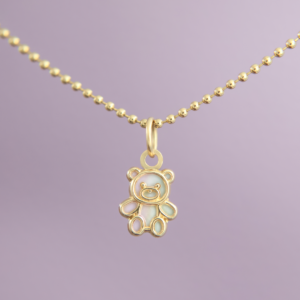 Collar Teddy Concha Nacar * Oro Amarillo 14k