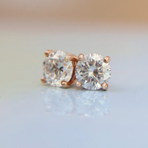 Aretes Cloe diamante lab 1ct * Oro Amarillo 14k