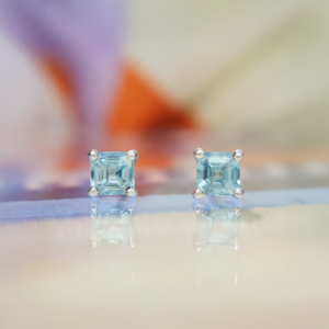 Aretes Luzia de Zircón * Plata