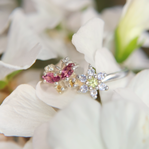 Anillo Spring Bloom: Flor de Aurora * Plata Talla 6.5